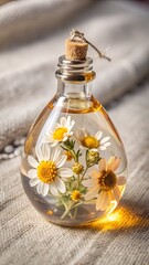 white flower in a glass