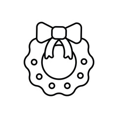Christmas Wreath vector icon