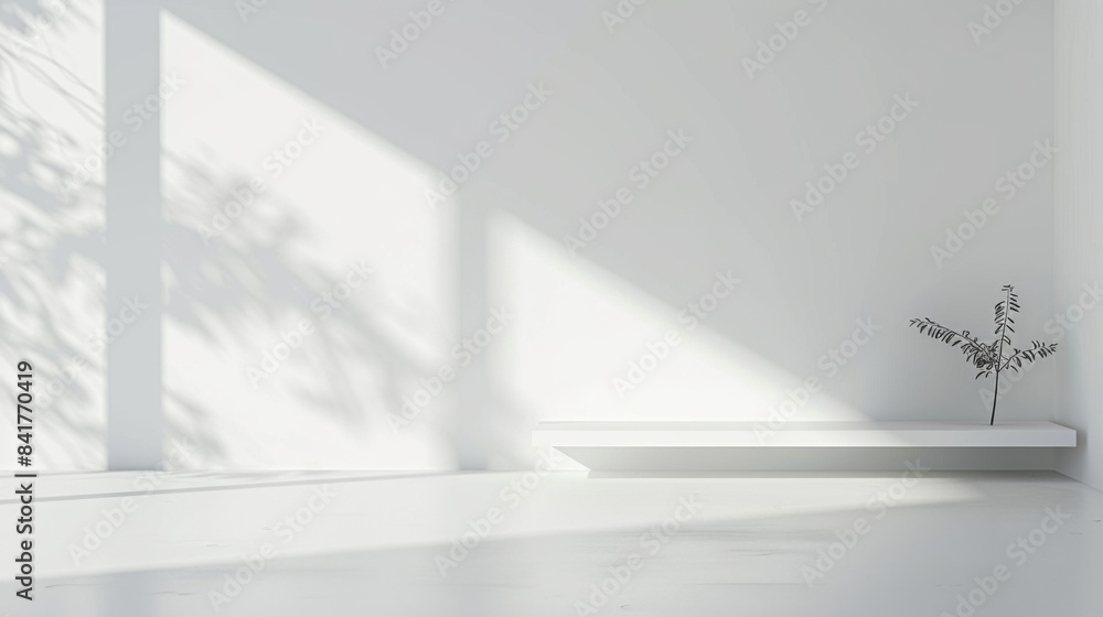 Poster a clean and simple white background with subtle shadows, ideal for minimalist and professional desig