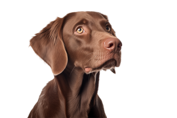 Adult dog isolated on transparent background png cutouts. Images for graphic designers. Image for flyers. Veterinarian.