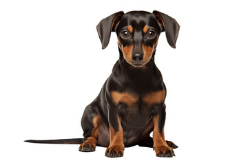 Obraz premium Adult dog isolated on transparent background png cutouts. Images for graphic designers. Image for flyers. Veterinarian.