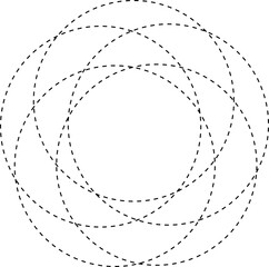 Circle overlapping elements. Geometric design