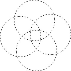 Circle overlapping elements. Geometric design