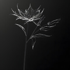 Obraz premium sillhoutte of flower AI generated