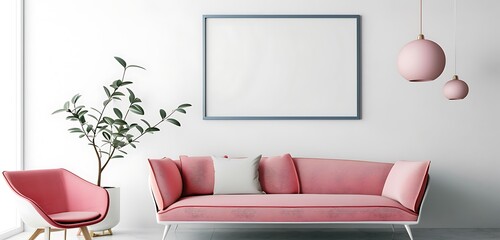 sleek interior frame background with text copy space on the wall sofa set bedrooms' and marble wall background with abstract sleek interior lovely background fully furnished  