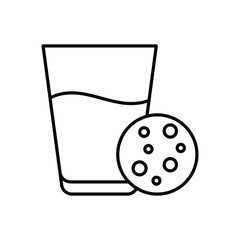 Cookie And Milk vector icon