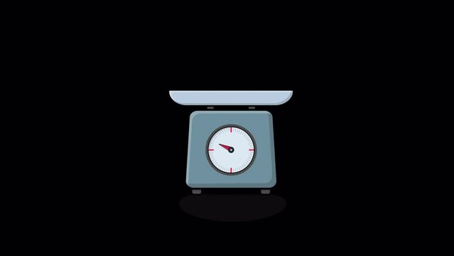Animated Mechanical Table Scale Video - Transparent