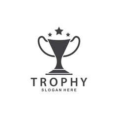 trophy logo vector design  trophy logo for tournament winners and championship awards