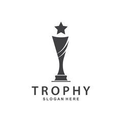 trophy logo vector design  trophy logo for tournament winners and championship awards