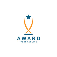 trophy logo vector design  trophy logo for tournament winners and championship awards