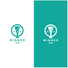 trophy logo vector design  trophy logo for tournament winners and championship awards