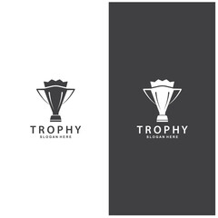 trophy logo vector design  trophy logo for tournament winners and championship awards