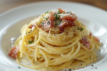 Spaghetti alla carbonara, tipica ricetta di pasta italiana