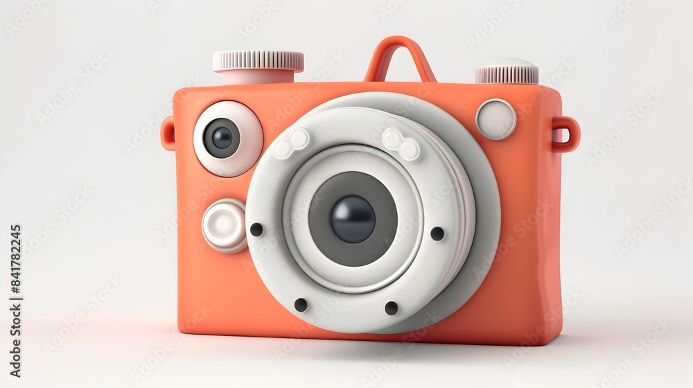 Poster friendly clay-style icon with playful 3d render on white background