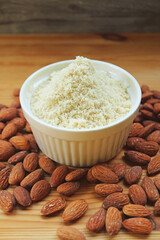 Almond flour, finely ground almonds for gluten free baking ingredient