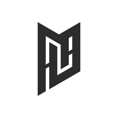 HA letter logo, HA or A H letter alphabet logo