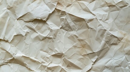 Obraz premium The texture of crumpled and torn thick grayish paper close-up.