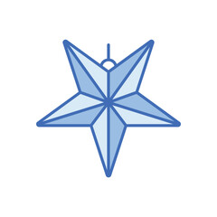 Obraz premium Christmas Star vector icon