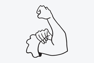 Right-hand body  icon vector and illustration art