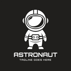 Cute Astronaut vector illustration dark background