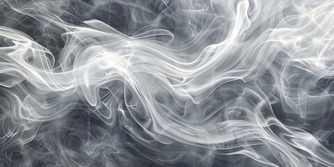 Fototapeta premium Abstract background with swirling smoke patterns in shades of grey and white, creating a sophisticated and modern feel, ideal for high-end gadgets or sleek home decor 