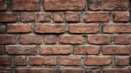 Obraz premium A brick wall with a few bricks missing
