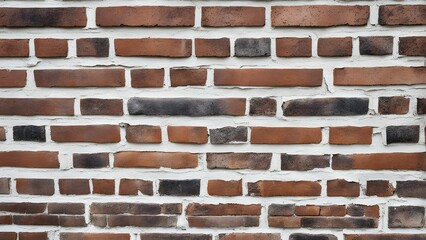 A brick wall with a white border