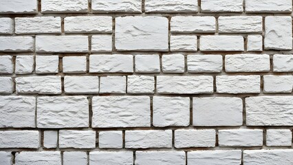 A white brick wall with a rough texture