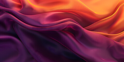 Fototapeta premium Smooth gradient from sunset orange to deep purple, creating a dramatic and captivating backdrop, perfect for evening wear or luxury accessories 