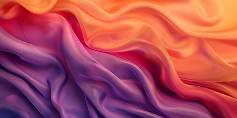 Fototapeta premium Smooth gradient from sunset orange to deep purple, creating a dramatic and captivating backdrop, perfect for evening wear or luxury accessories 