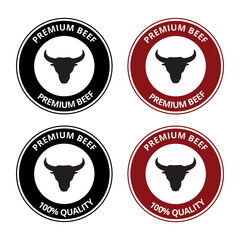 Logotipo de una cabeza de una vaca en color negro sobre un fondo blanco aislado. Vista de frente y de cerca. Copy space