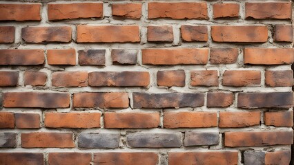 Obraz premium A brick wall with a few bricks missing
