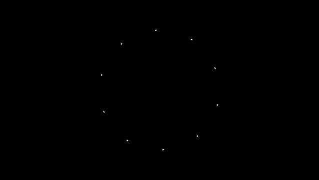 Zig zag Circle Pop-Up bursting Line Animation. Zig zag Highlight bursting Circle Line elements of Motion graphics. 2d Fx zig zag Motion Graphics Elements. Zig zag bursting Pop Up. Alpha channel.