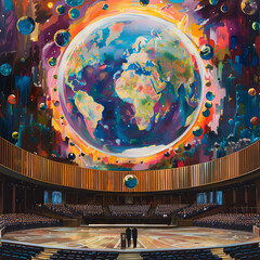 Fototapeta premium an_artistic_interpretation_of_a_global_nuclear