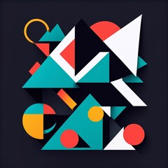 Abstract geometric shapes and icons. Brutal modern contemporary figure. Swiss design aesthetic.