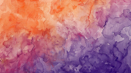 Fototapeta premium Orange and Purple watercolor texture