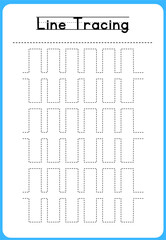 HAND DRAWN LNE TRACING PRACTICE FOR KIDS 