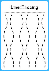 HAND DRAWN LNE TRACING PRACTICE FOR KIDS 