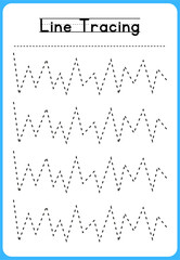 HAND DRAWN LNE TRACING PRACTICE FOR KIDS 