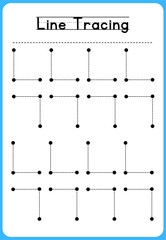 HAND DRAWN LNE TRACING PRACTICE FOR KIDS 