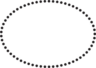 Oval frame dots black. Design element