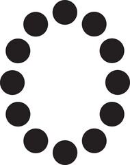 Fototapeta premium Oval frame dots black. Design element