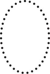Oval frame dots black. Design element