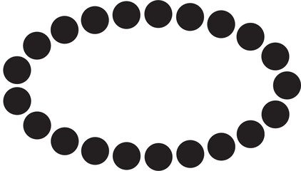 Oval frame dots black. Design element