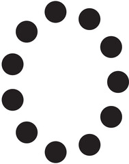 Oval frame dots black. Design element