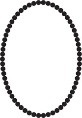 Oval frame dots black. Design element
