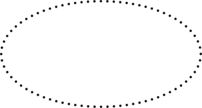 Oval frame dots black. Design element