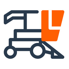 Harvester Technology Advancements Vector Icon Illustration