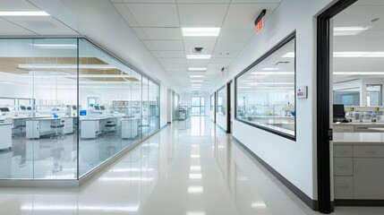 cutting-edge laboratory, set in a clean, high-tech research facility, emphasizing innovation and sustainability.
