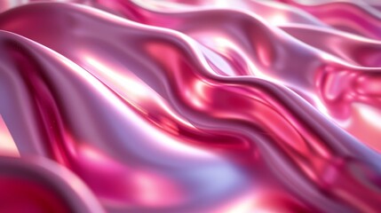 Fototapeta premium Abstract flowing pink and purple silk fabric. Elegant and luxurious texture concept